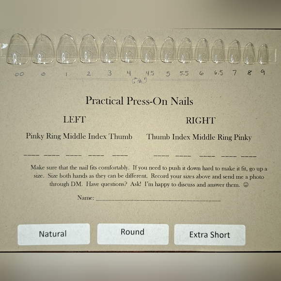 Sizing Kit Apres Gel-x Press On Nails Various Shapes & Lengths - Picture 2 of 12